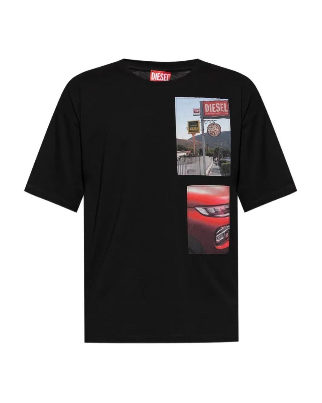 DIESEL Black T-Shirts And Polos for men