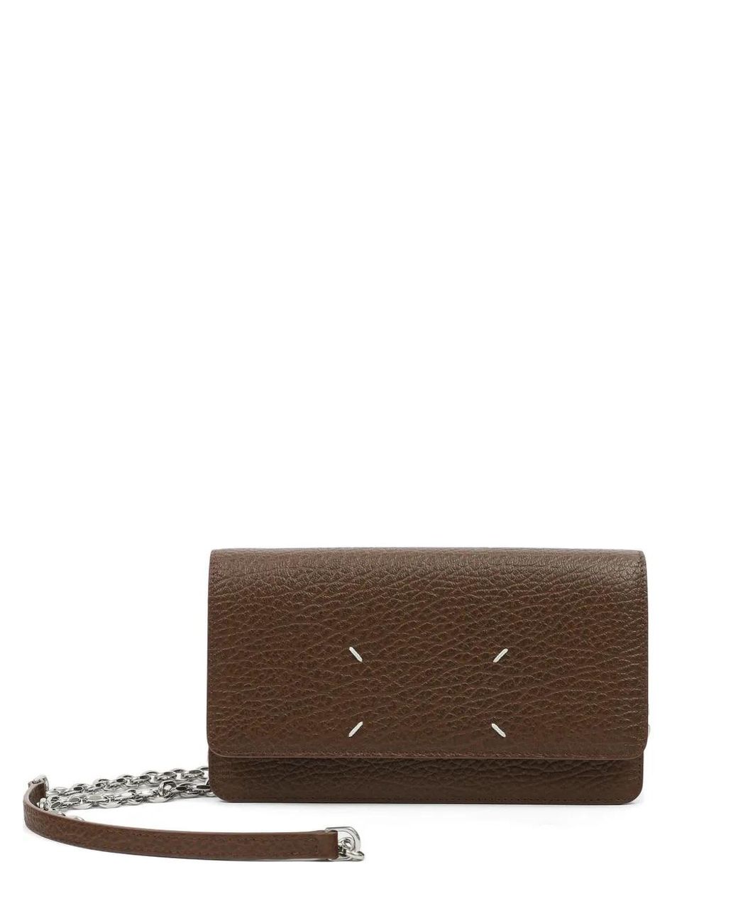 Maison Margiela Brown Leather Chain Wallet