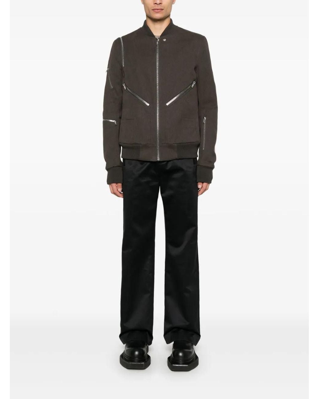 Rick Owens Brown Headon Flightsuit Jacket for men