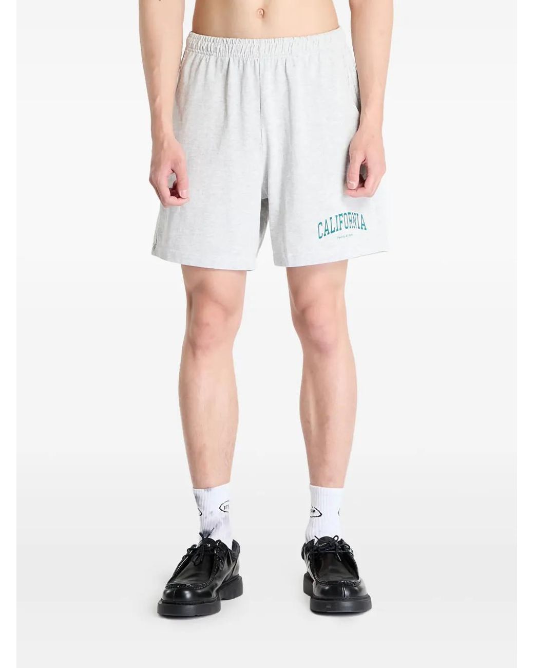 Sporty & Rich Gray Elasticated Gym Short for men