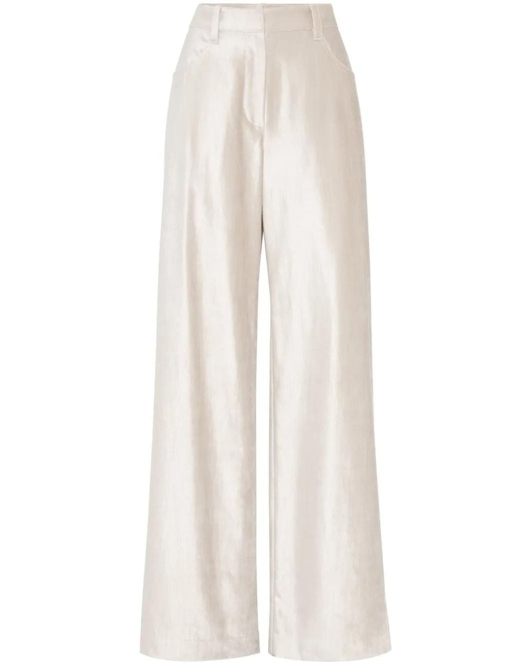 Brunello Cucinelli White Wide-leg Trousers