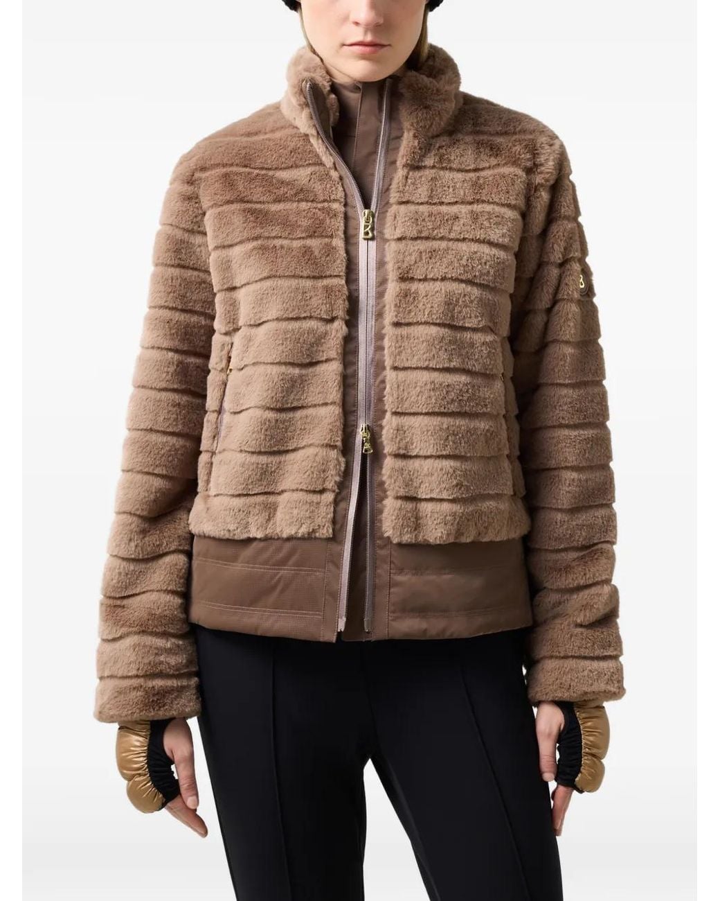 Bogner Brown Valesca Faux-Fur Jacket