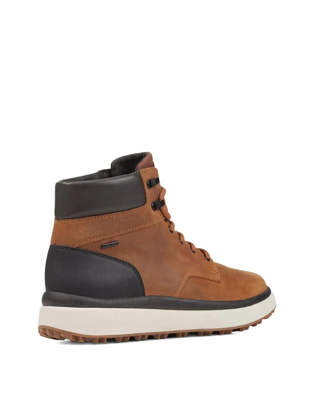 Geox Brown Leather Lace-Up Boots for men