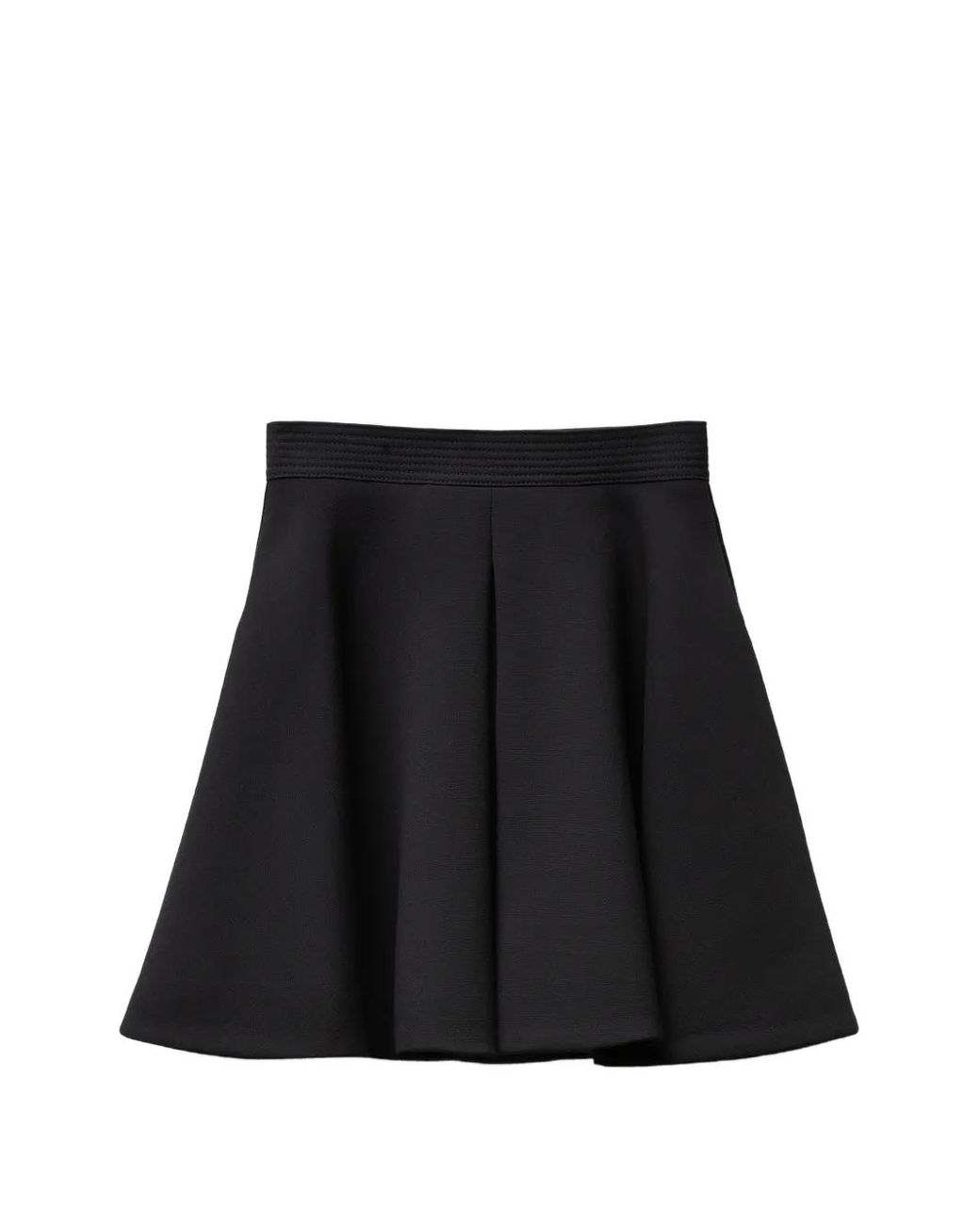 Versace Black Minijupe En Laine Nattée