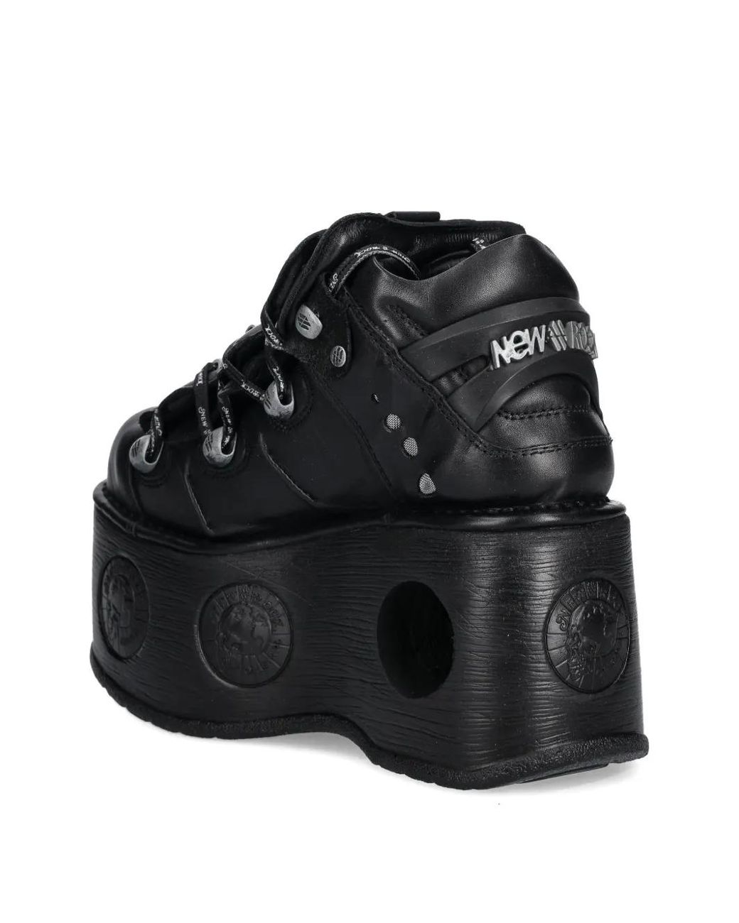 Zapatillas Con Plataforma De 110 Mm New Rock de color Black