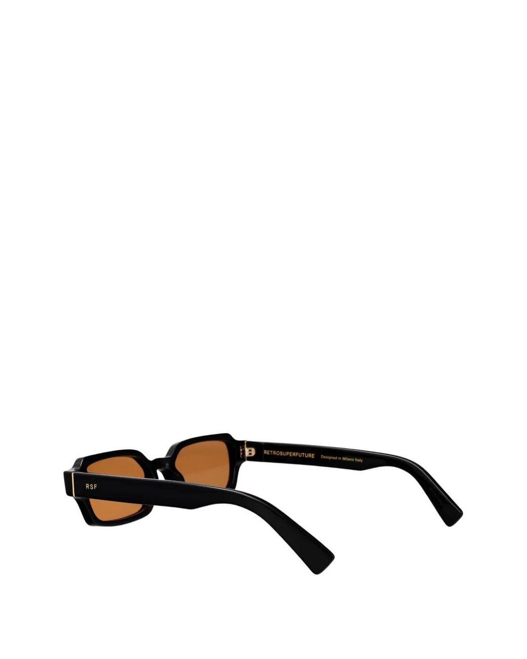 Retrosuperfuture Black Lunettes De Soleil Carino À Monture Rectangulaire