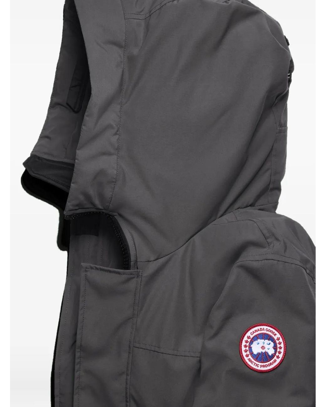 Canada Goose Gray Hooded Patch Jacket for men