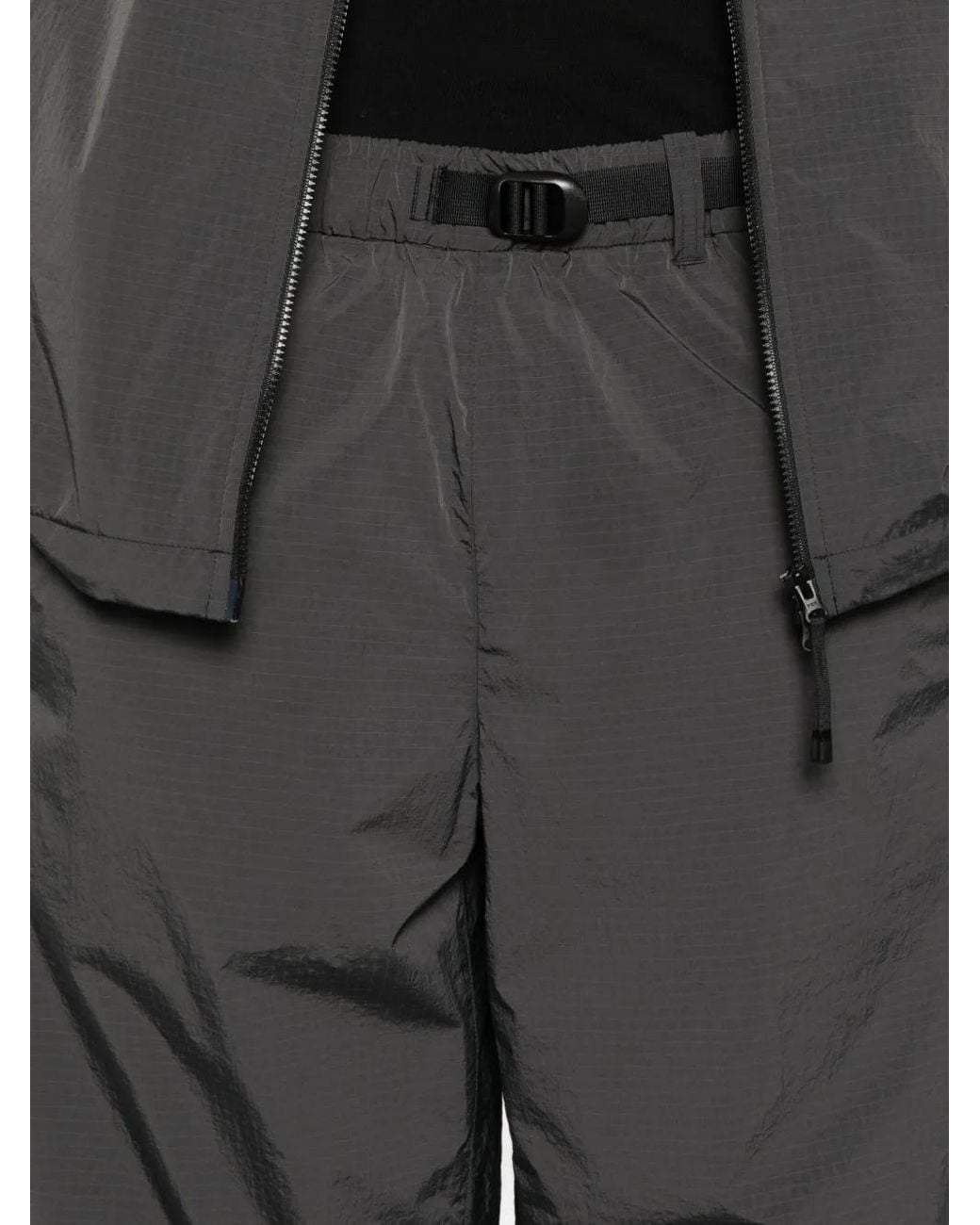 Goldwin Gray Dope Dyed Rip-Stop Pants for men