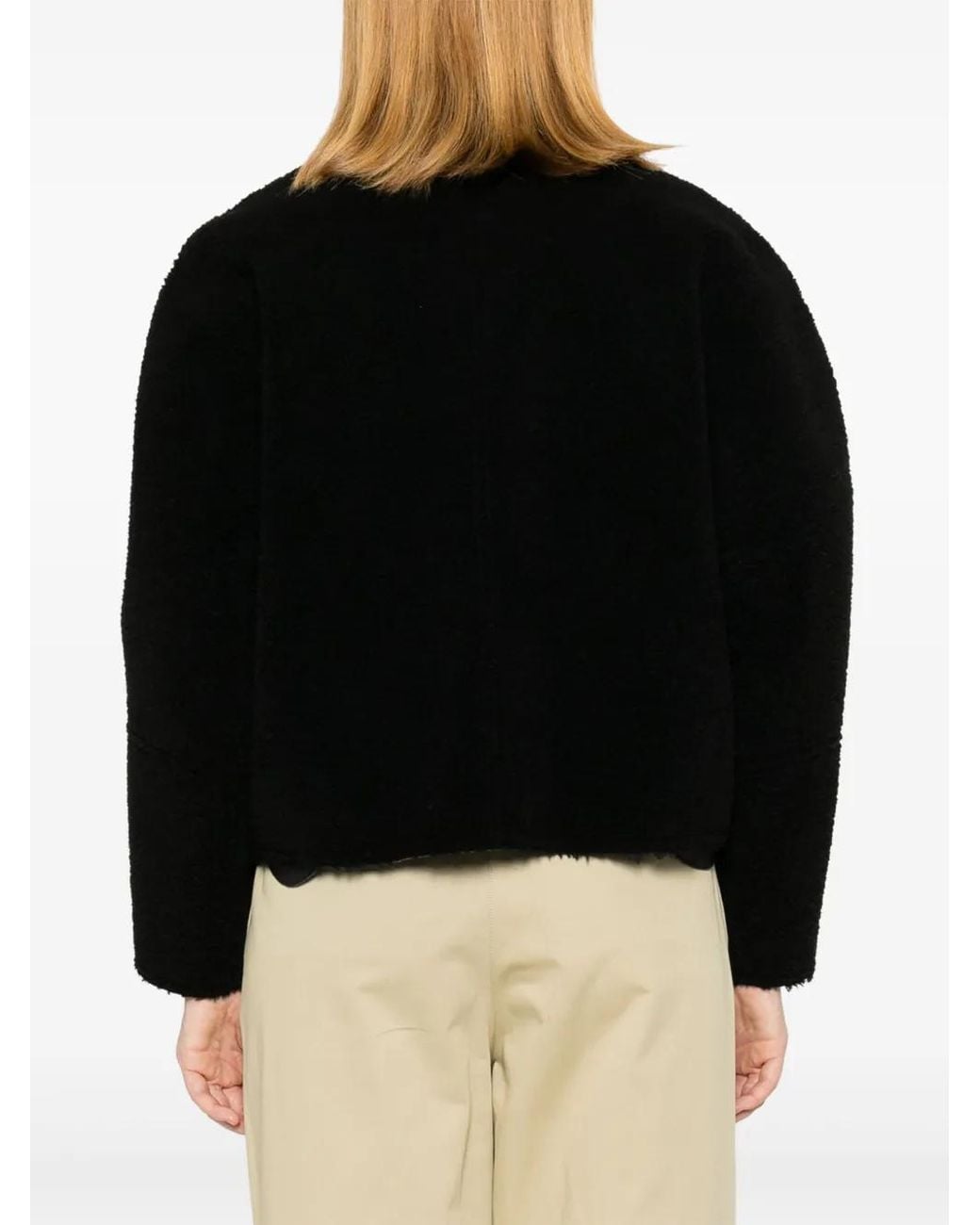 Low Classic Black Faux-Shearling Jacket