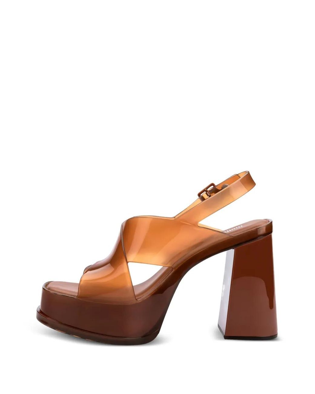 Melissa Brown Platform Cross-Strap Pumps