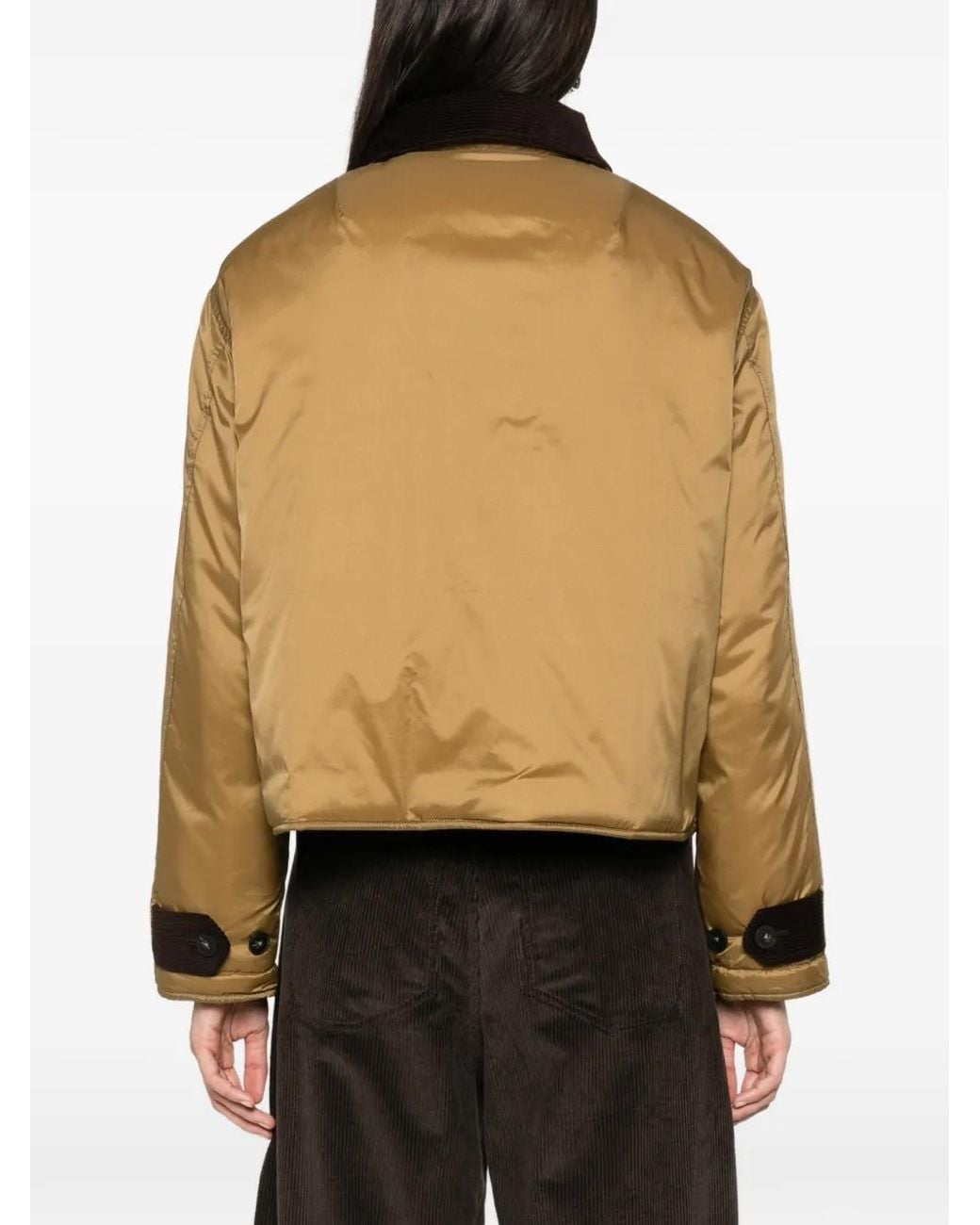 Forte_forte Metallic Multi-Pocket Cropped Jacket