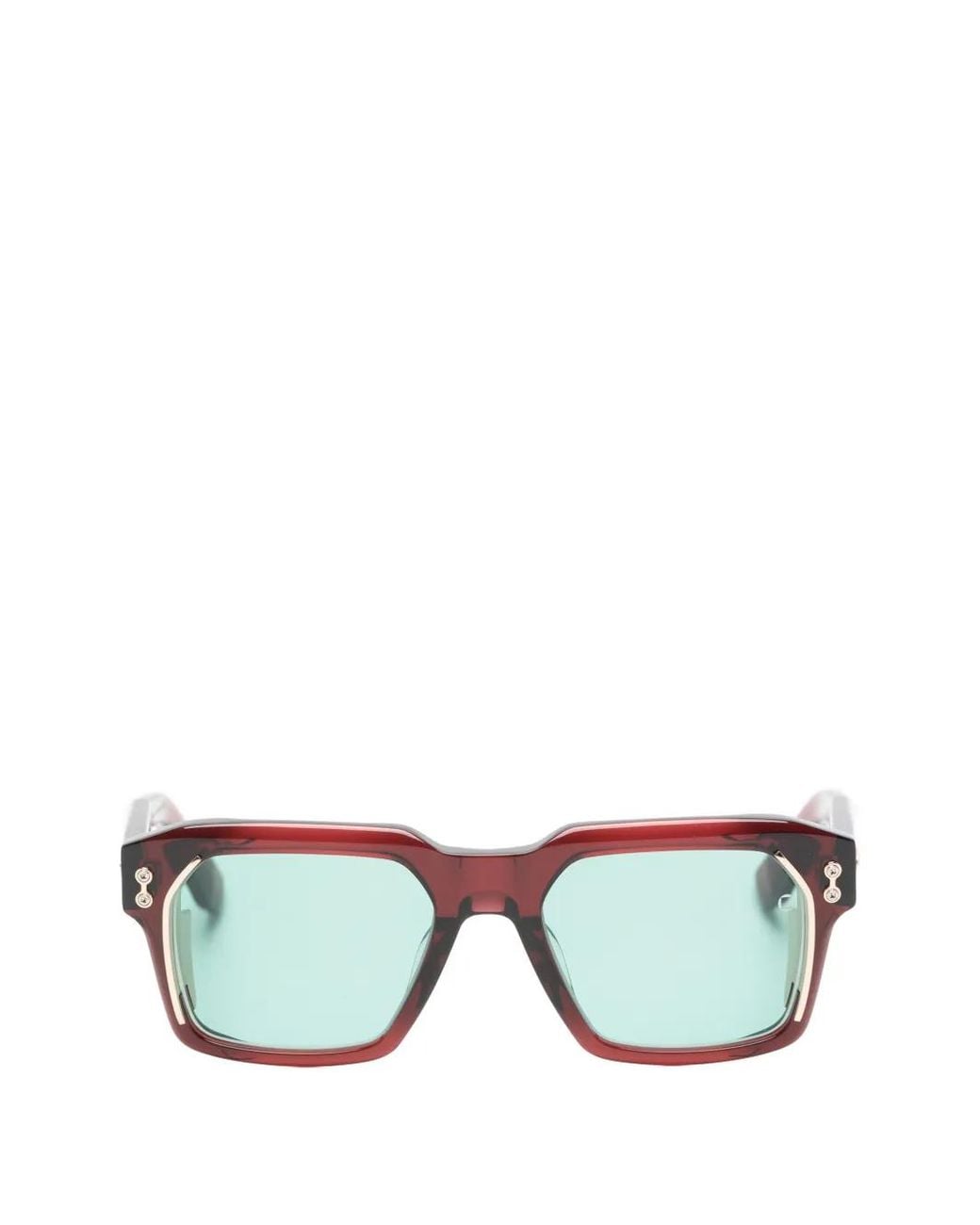 Akoni Red Geometric-Frame Sunglasses
