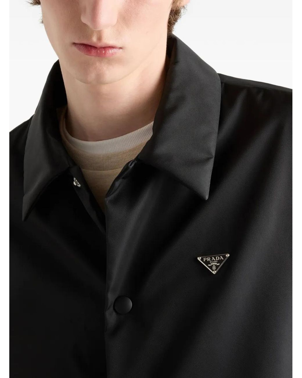 Prada Re-Nylon Donsjack in het Black voor heren