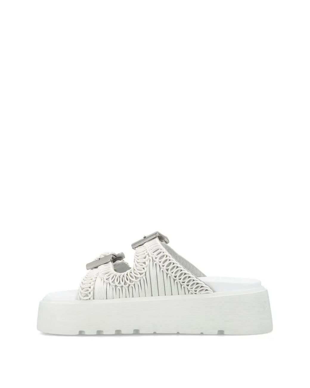 Casadei White 'Birky Ale' Slippers