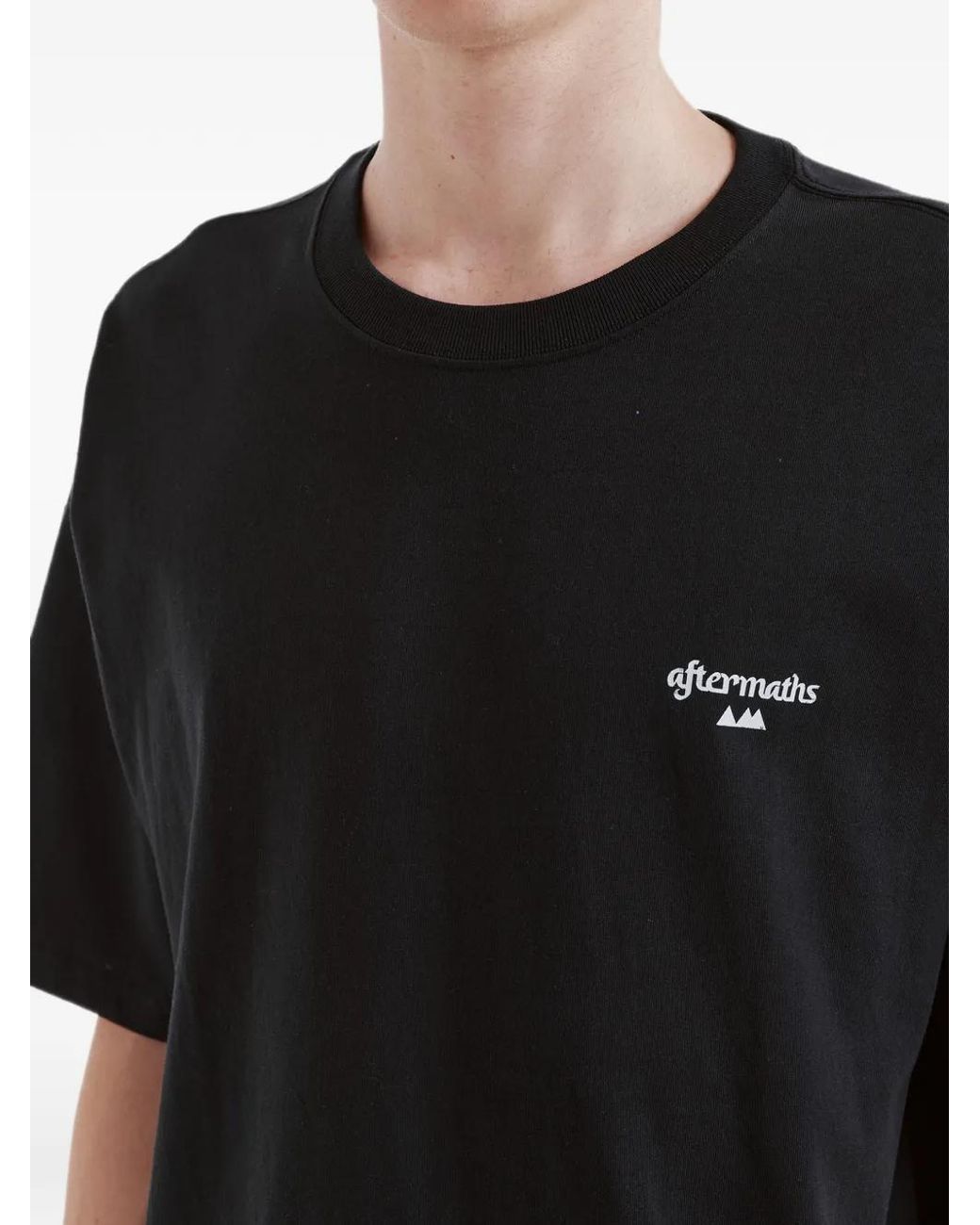 AFTERMATHS Black Graphic-Print T-Shirt for men