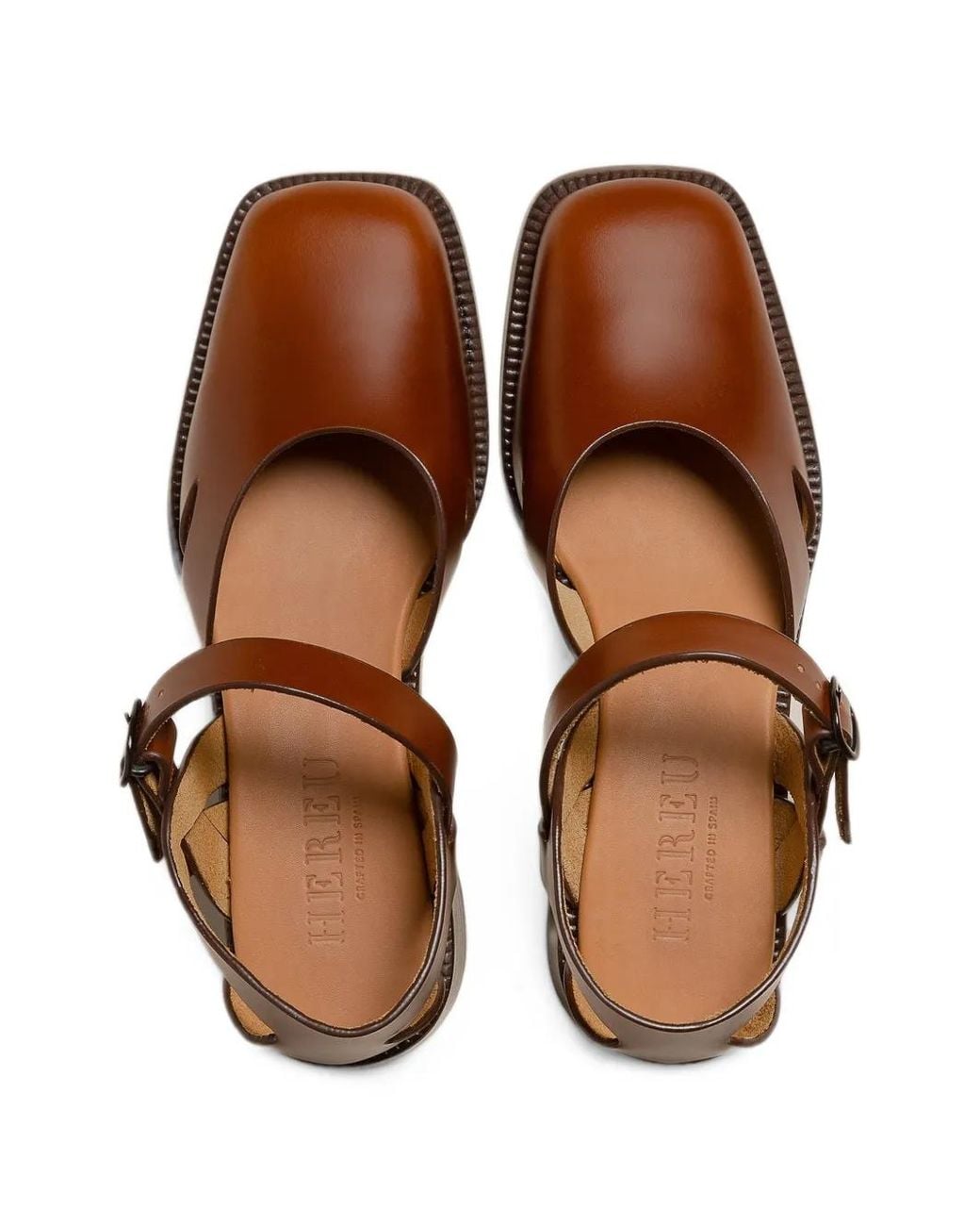 Hereu Brown Alorda Heeled Pumps