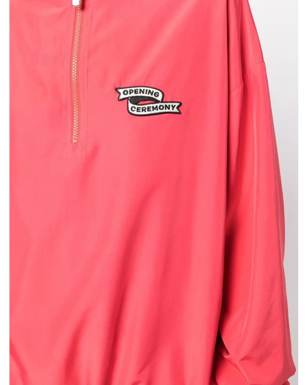 Opening Ceremony Pink Logo-Patch Windbreaker Jacket