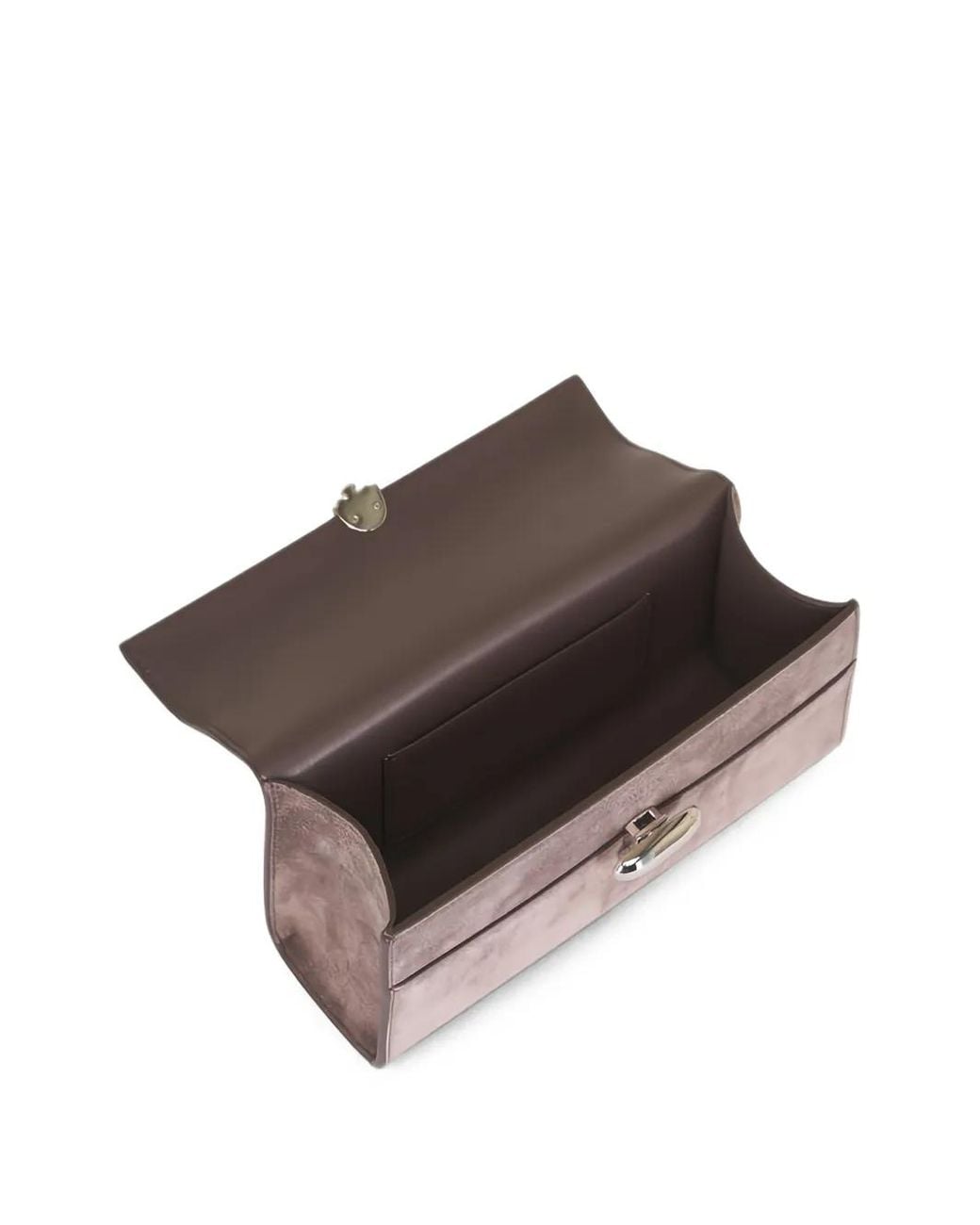 SAVETTE Purple Suede Top-Handle Tote Bag