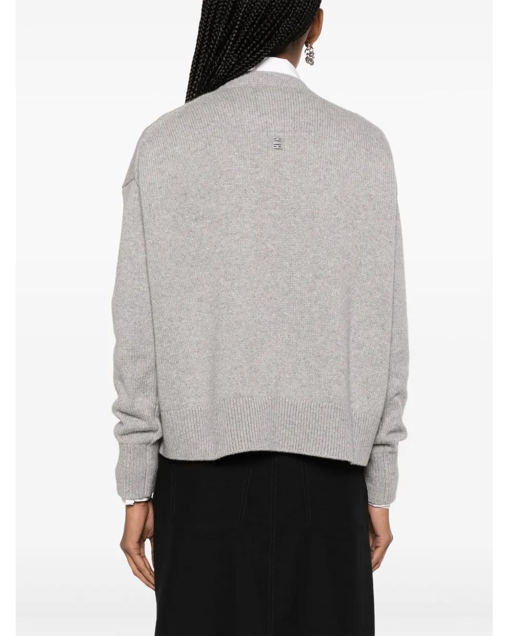 Givenchy Gray Drop-Shoulder Cashmere Jumper