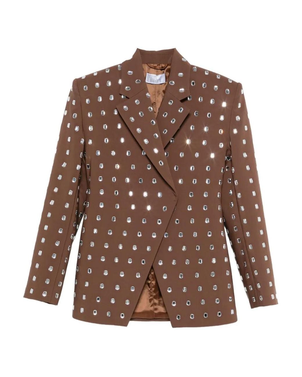 GIUSEPPE DI MORABITO Brown Crystal-Embellished Blazer