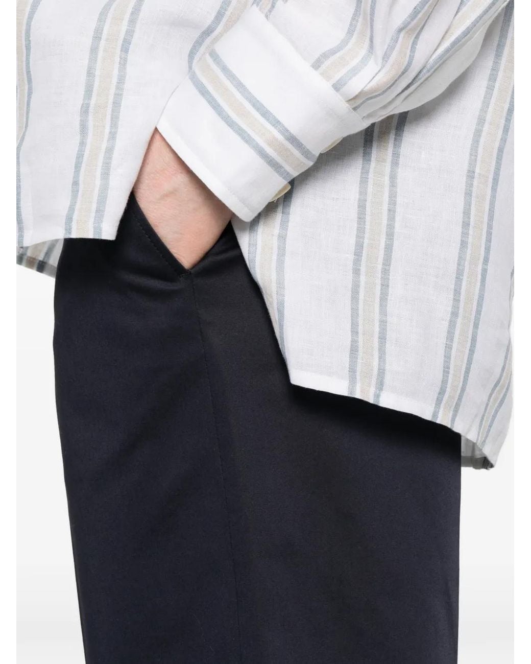 Cellar Door Blue Pressed-Crease Trousers