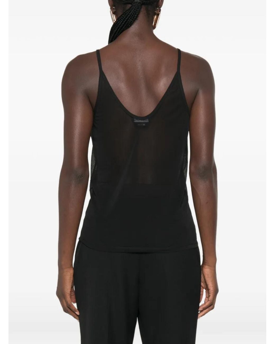 Tom Ford Black Sheer Silk-Blend Top