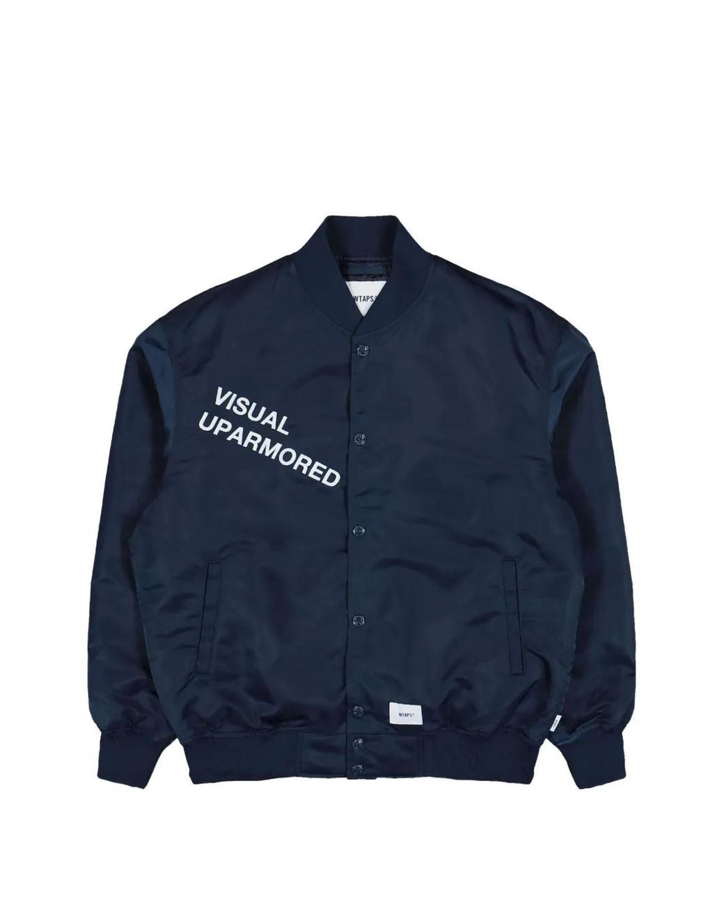 (w)taps Blue Logo-Printed Bomber Jacket for men