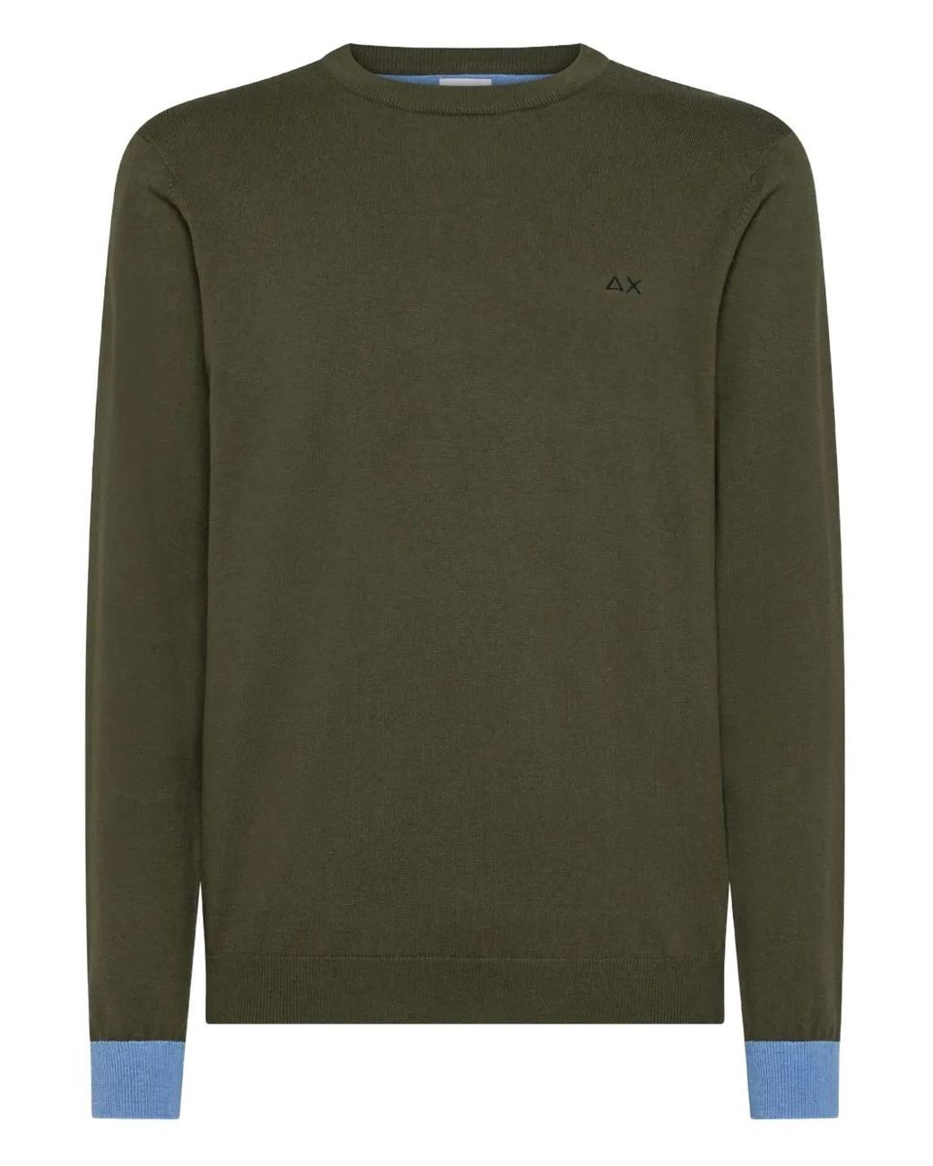 Sun 68 Green Elbow-Patch Sweater for men