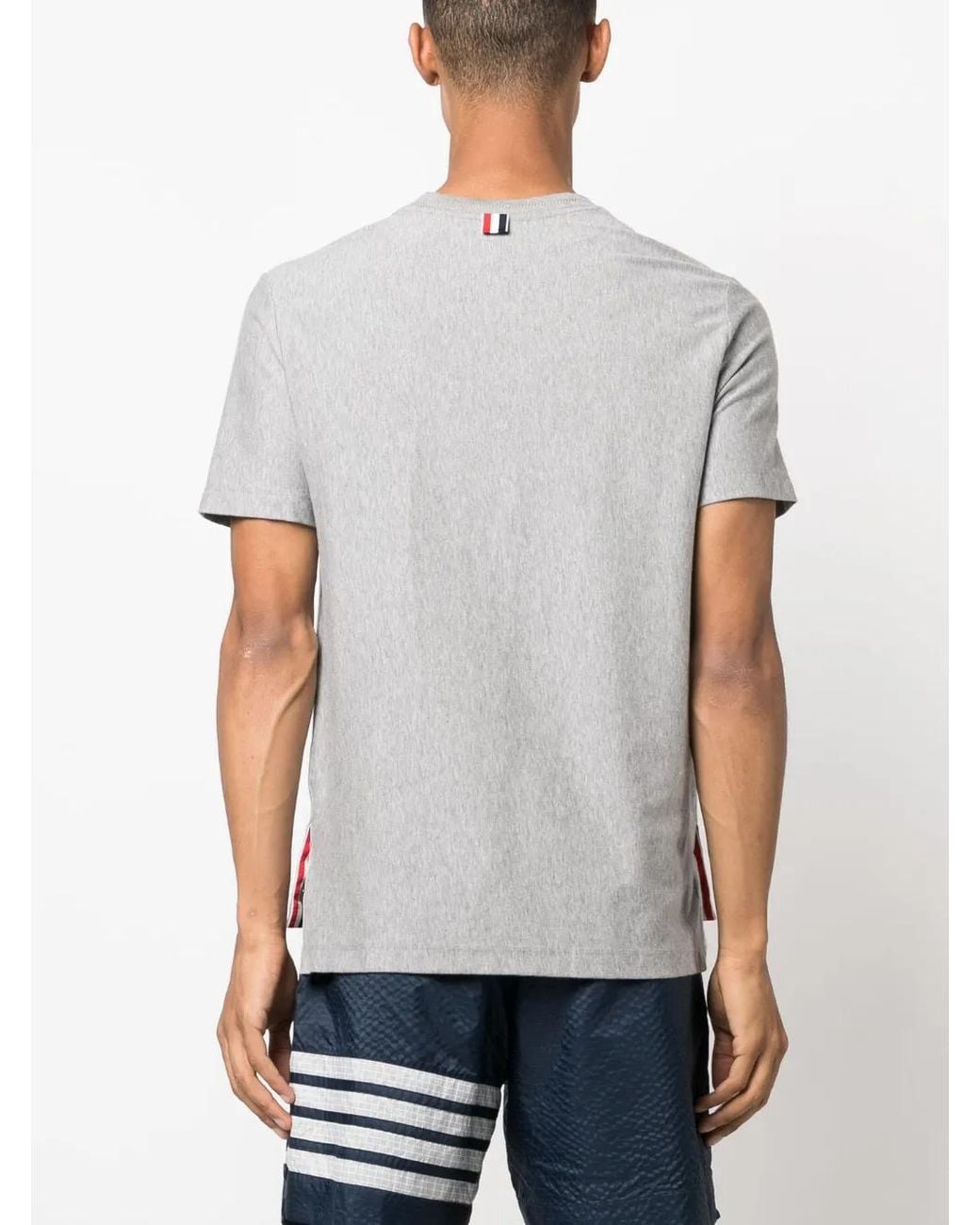 Thom Browne Gray Cotton T-Shirt for men
