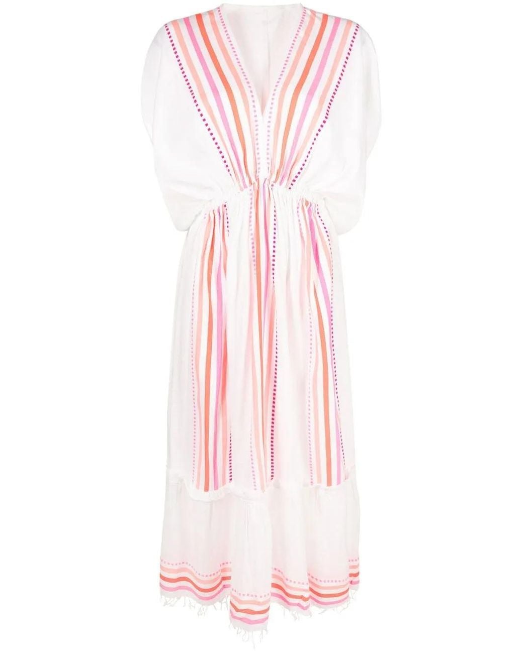 Lemlem Pink Eshe Stripe-Print Dress
