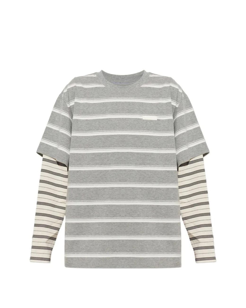 P.E Nation Gray Spark Layered-Sleeve T-Shirt