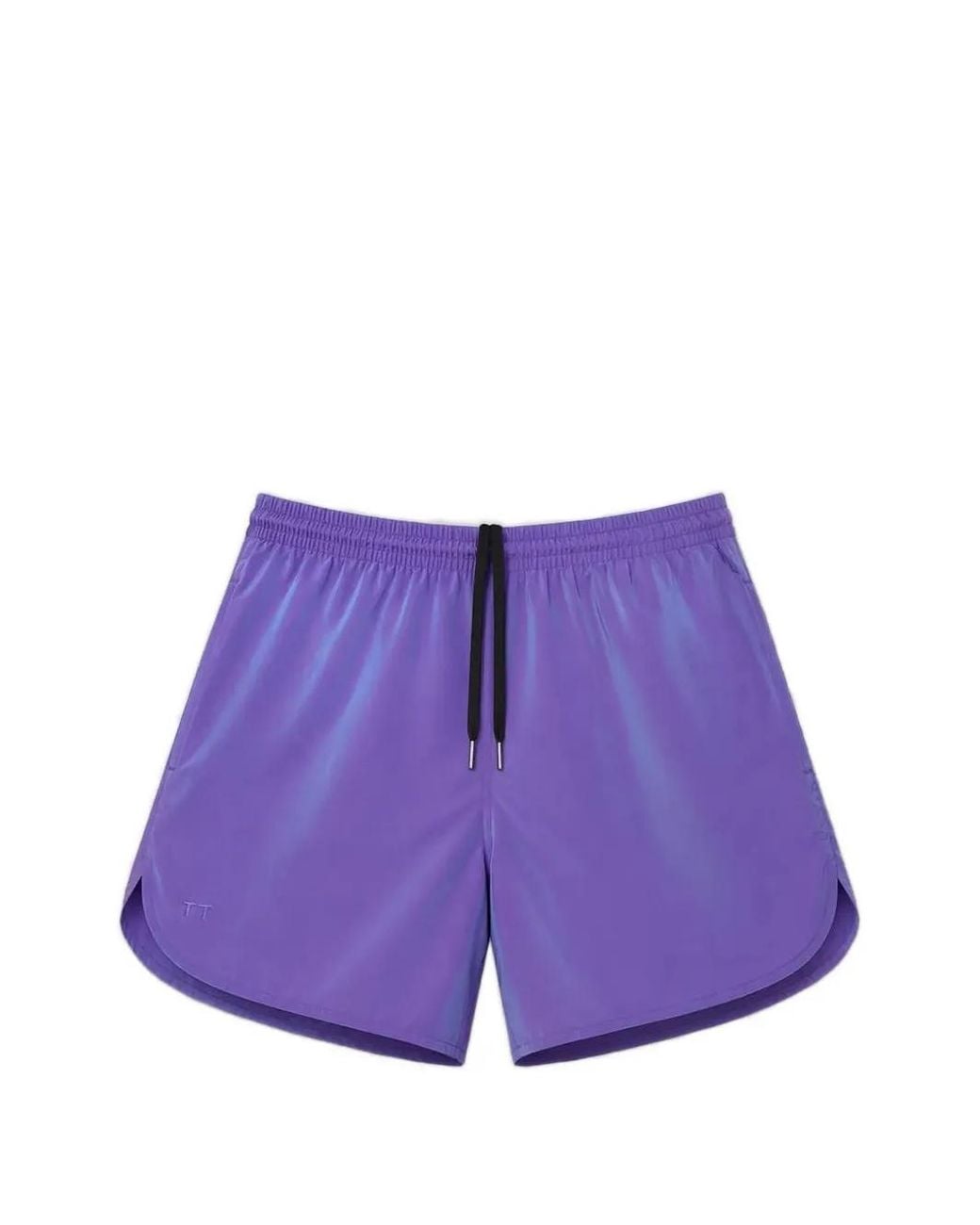 True Tribe Purple Drawstring-Waist Swim Shorts for men