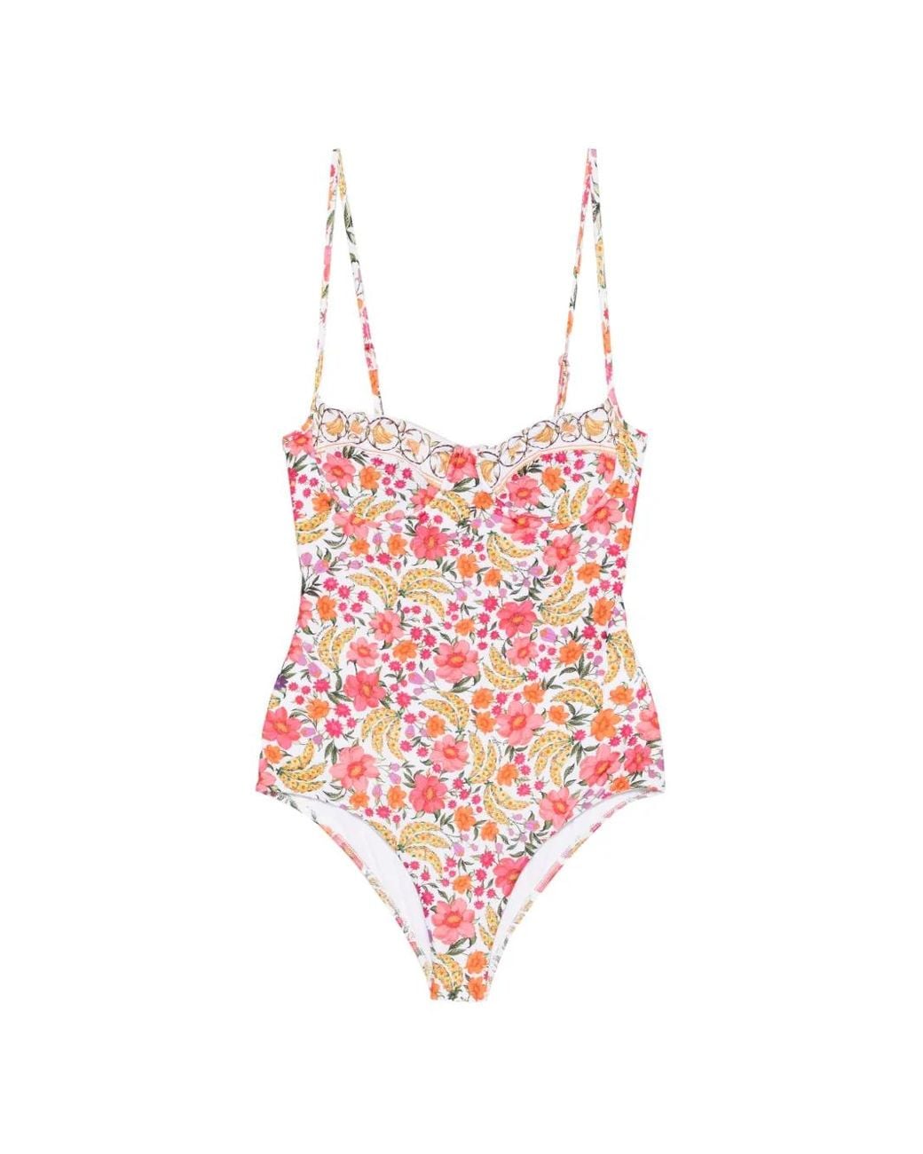Farm Rio Red Floral-Print Swimsuit