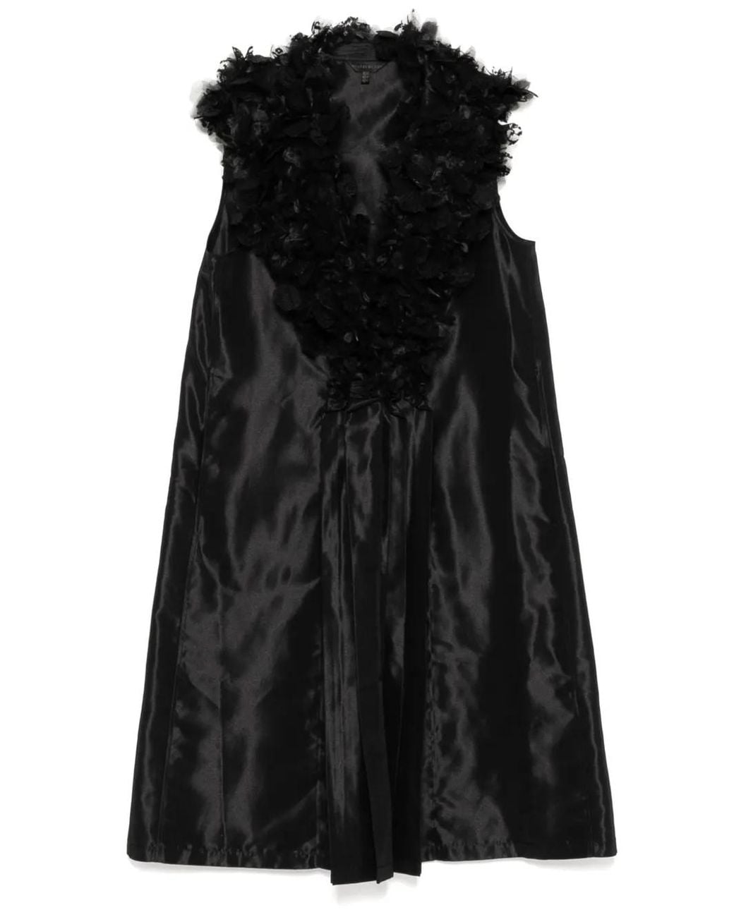 Shiatzy Chen Black Embroidered Tulle Coat