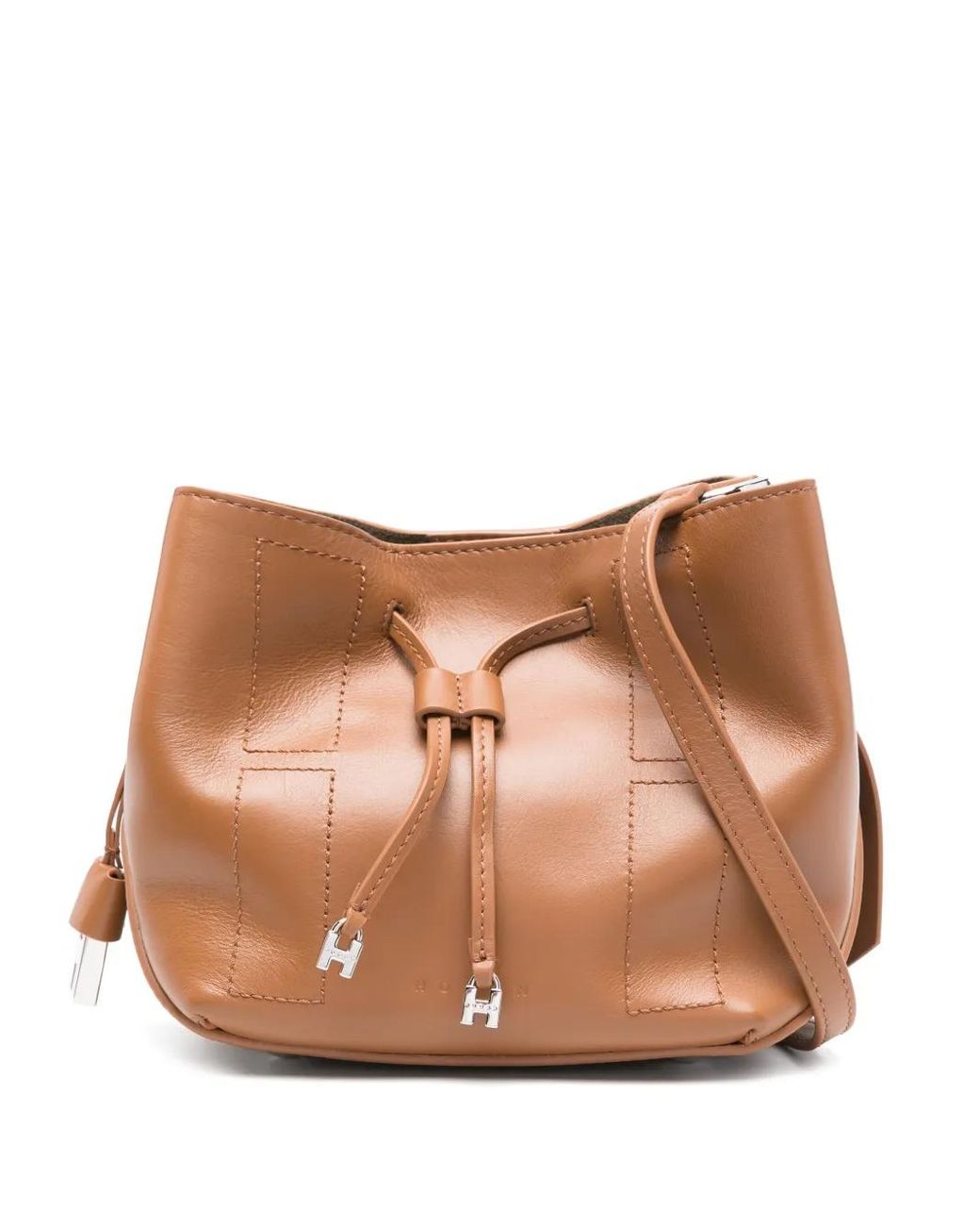 Hogan Brown Mini Hocket Bucket Bag