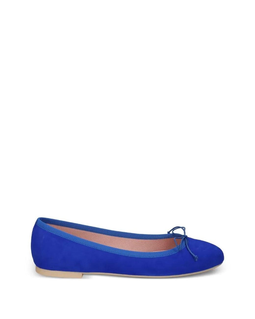Pretty Ballerinas Blue Nicole Tie-Bow Ballet Flats