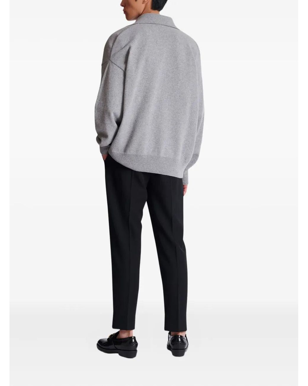 Balmain Trui Met Embleem in het Gray voor heren