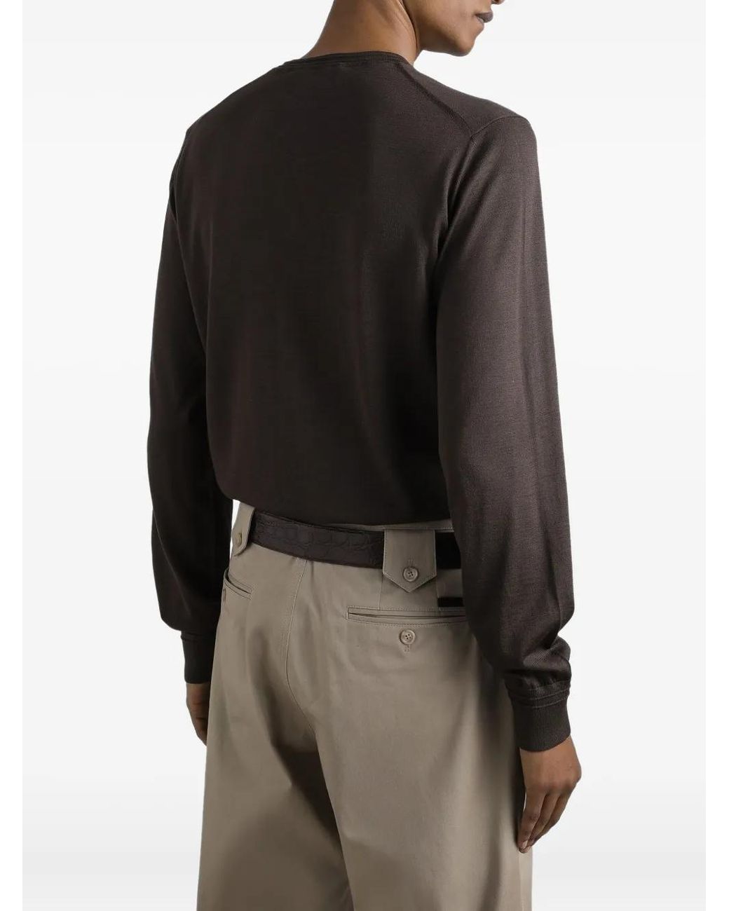 Dolce & Gabbana Black Silk T-Shirt for men