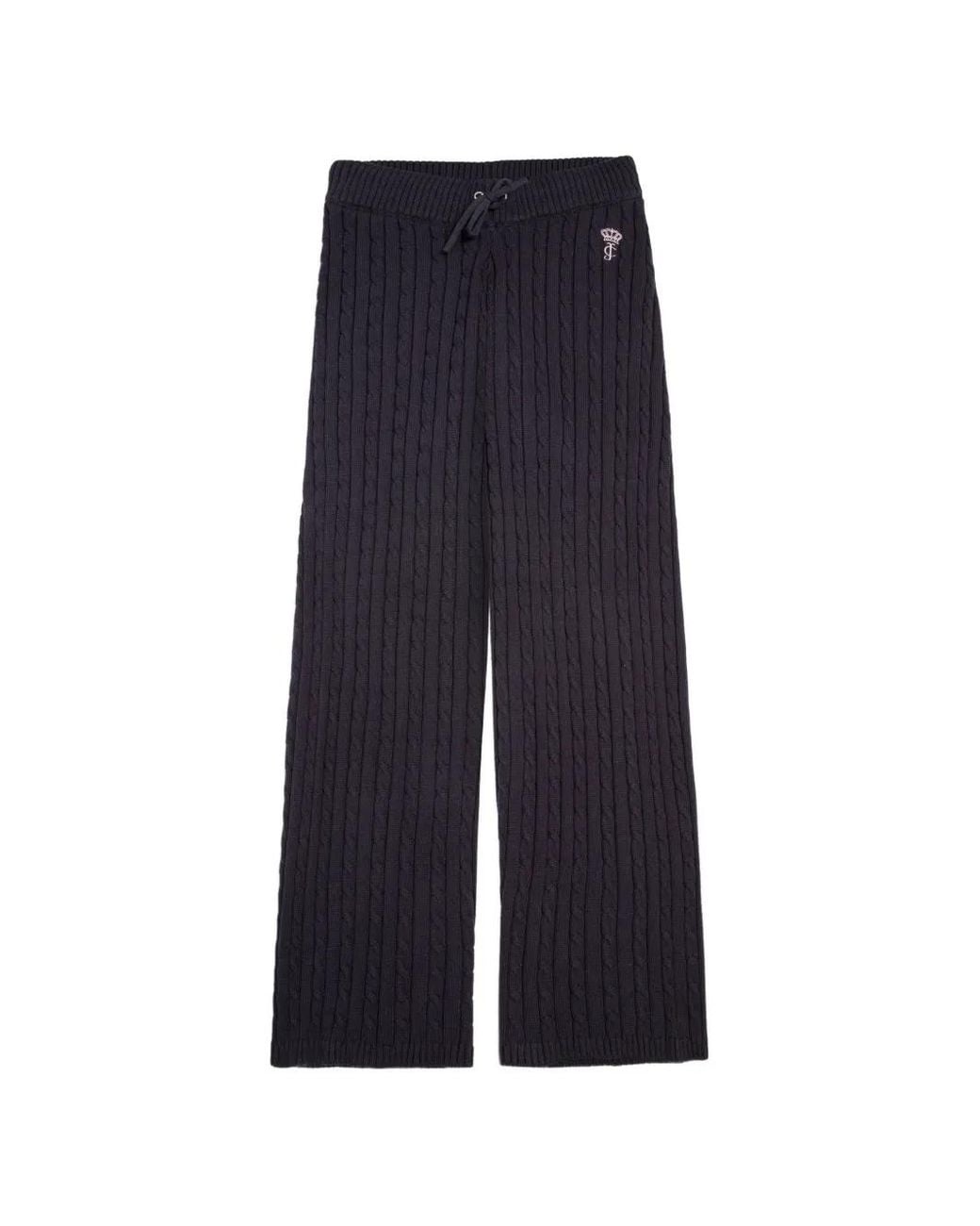 Juicy Couture Blue Cable-Knit Trousers