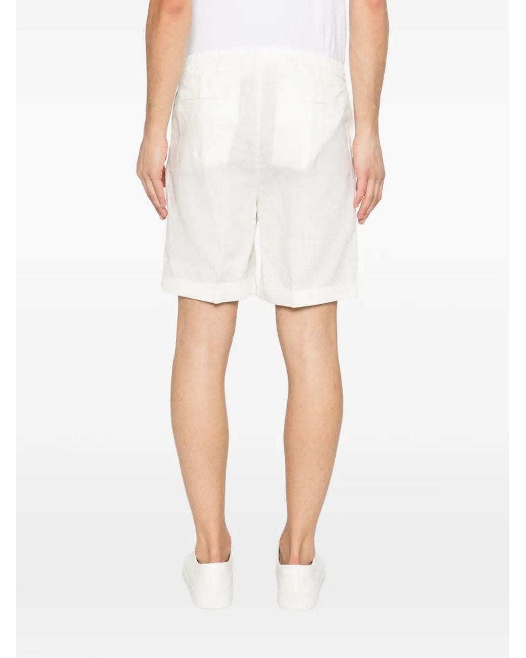Aurélien White Drawstring Shorts for men
