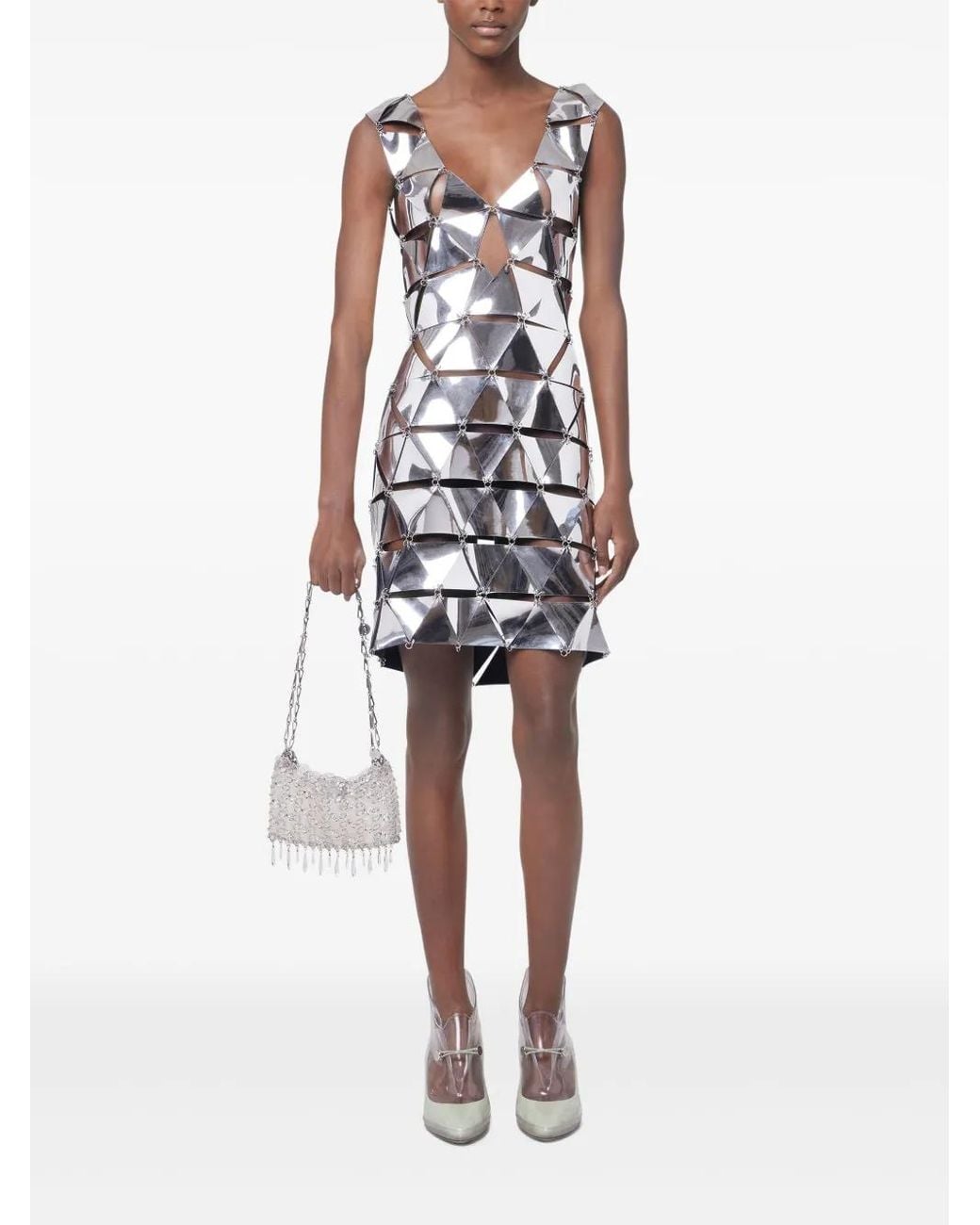 Rabanne Gray Assembly Mini Dress