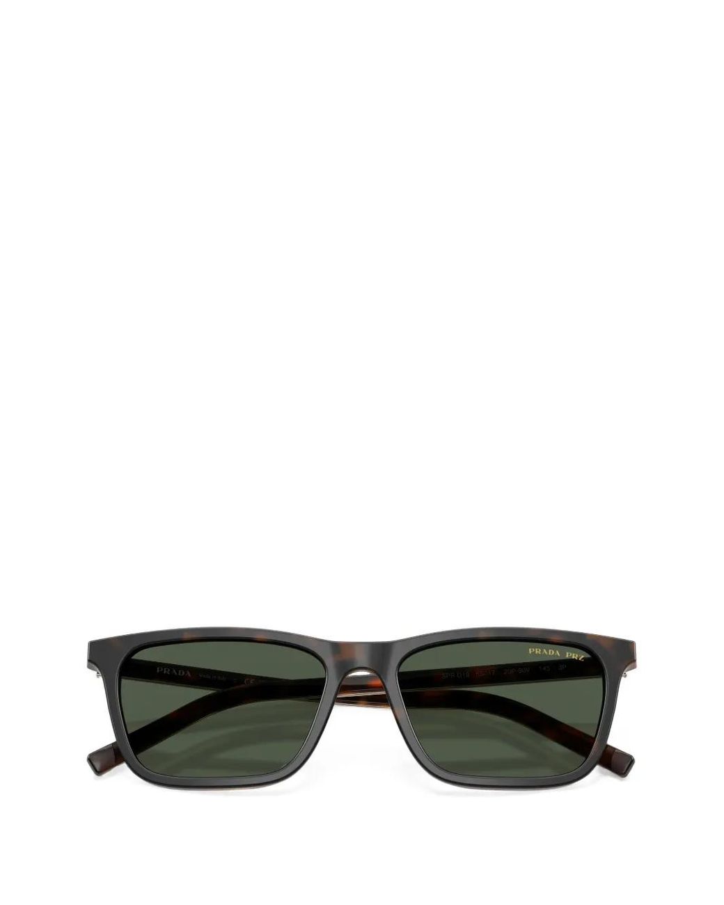 Prada Green Pr D19S Rectangle-Frame Sunglasses for men