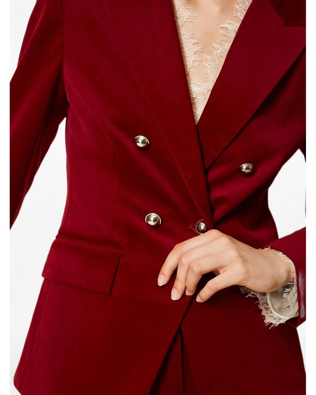 Twinset Red Velvet Blazer