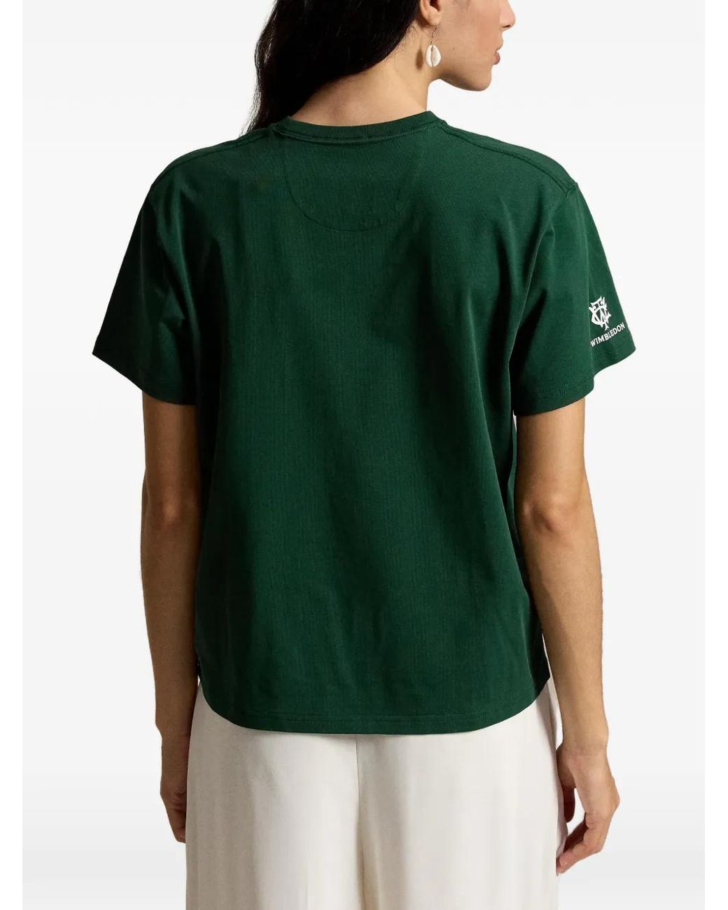 Polo Ralph Lauren Green Wimbledon-Print T-Shirt