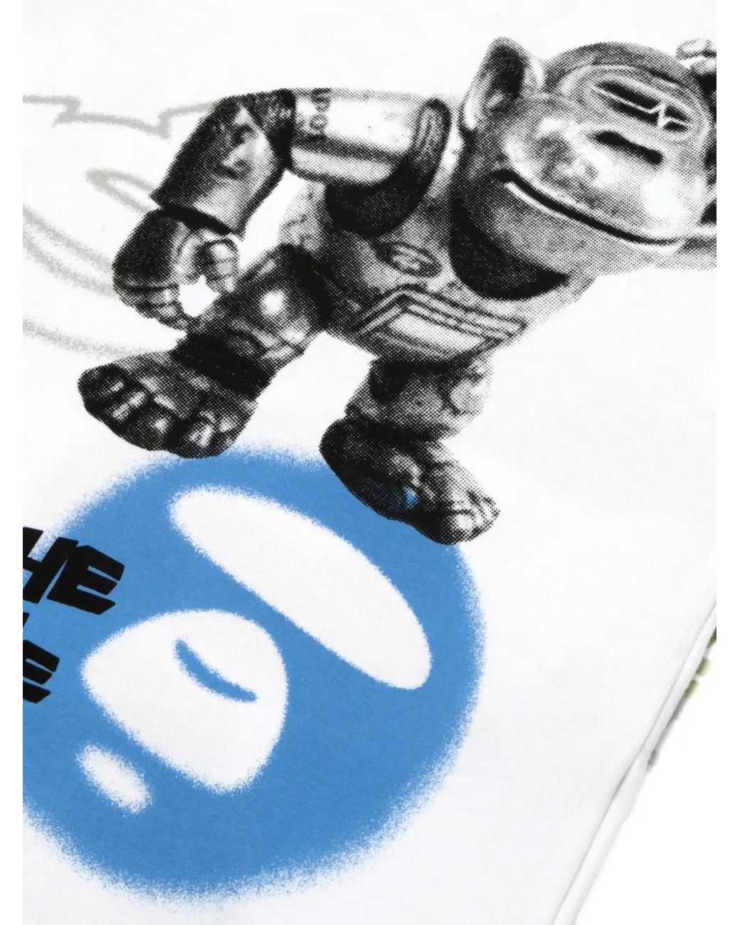 Aape By A Bathing Ape White Graphic-Print T-Shirt for men