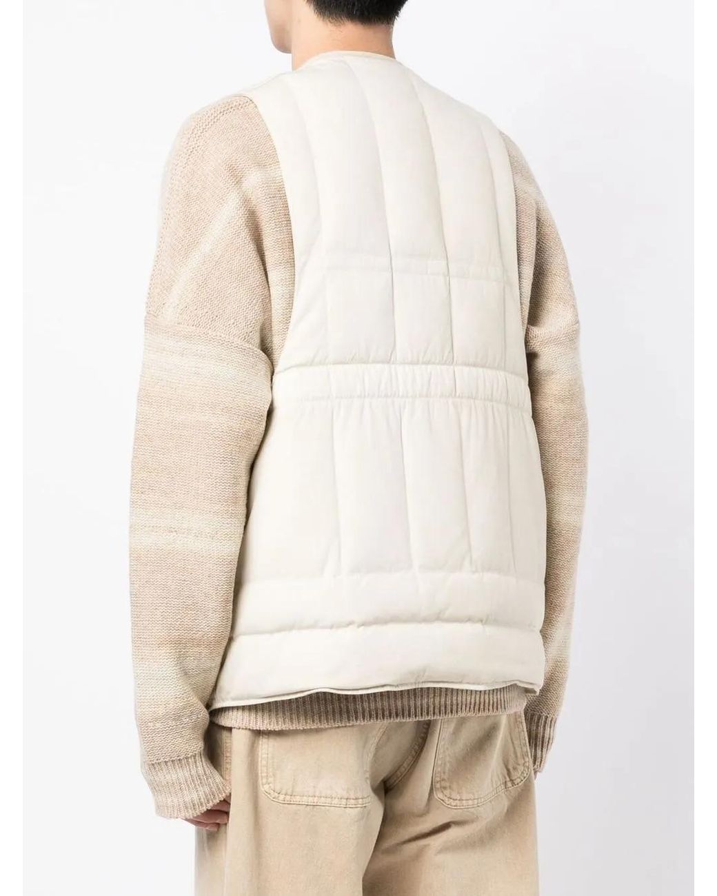 Chaleco acolchado con cinturón Visvim de hombre de color Natural