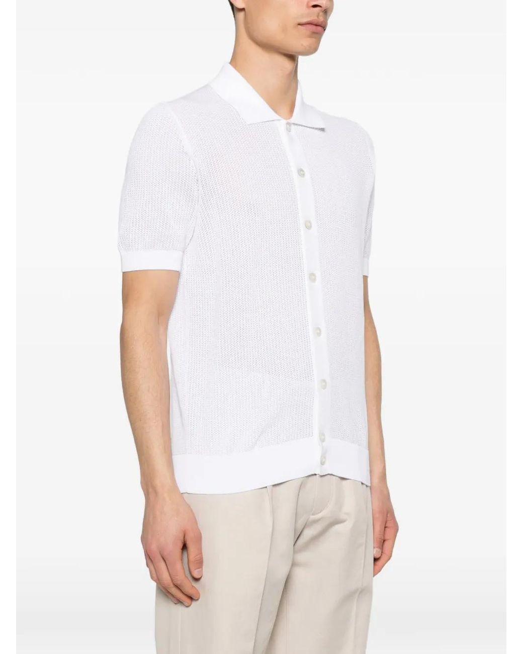 Tagliatore White Buttoned Shirt for men