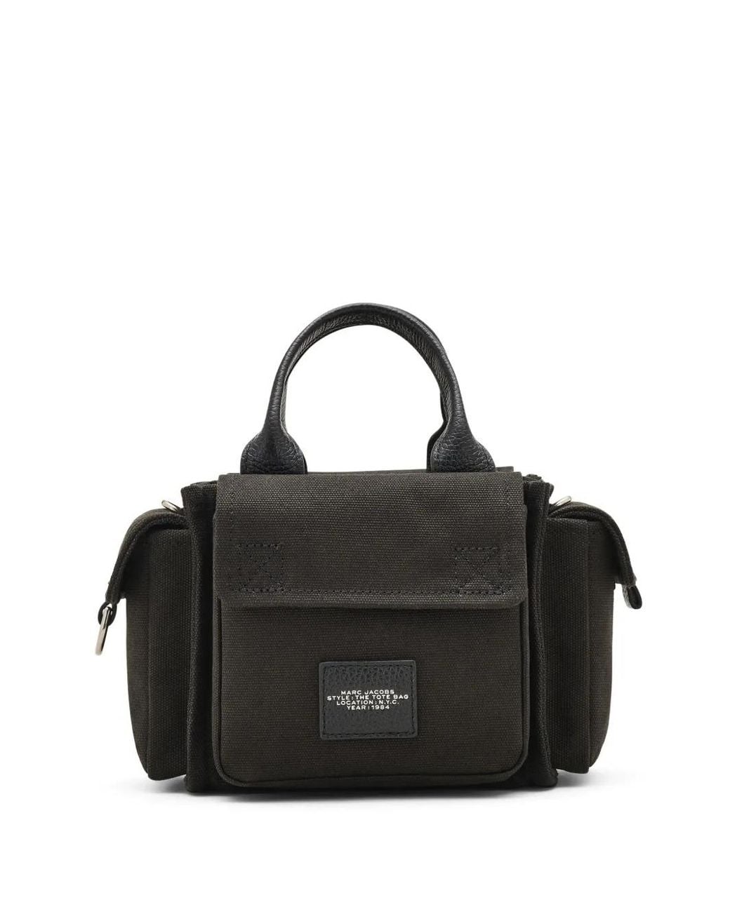 Marc Jacobs Black The Crossbody Tote Cargo Canvas Bag