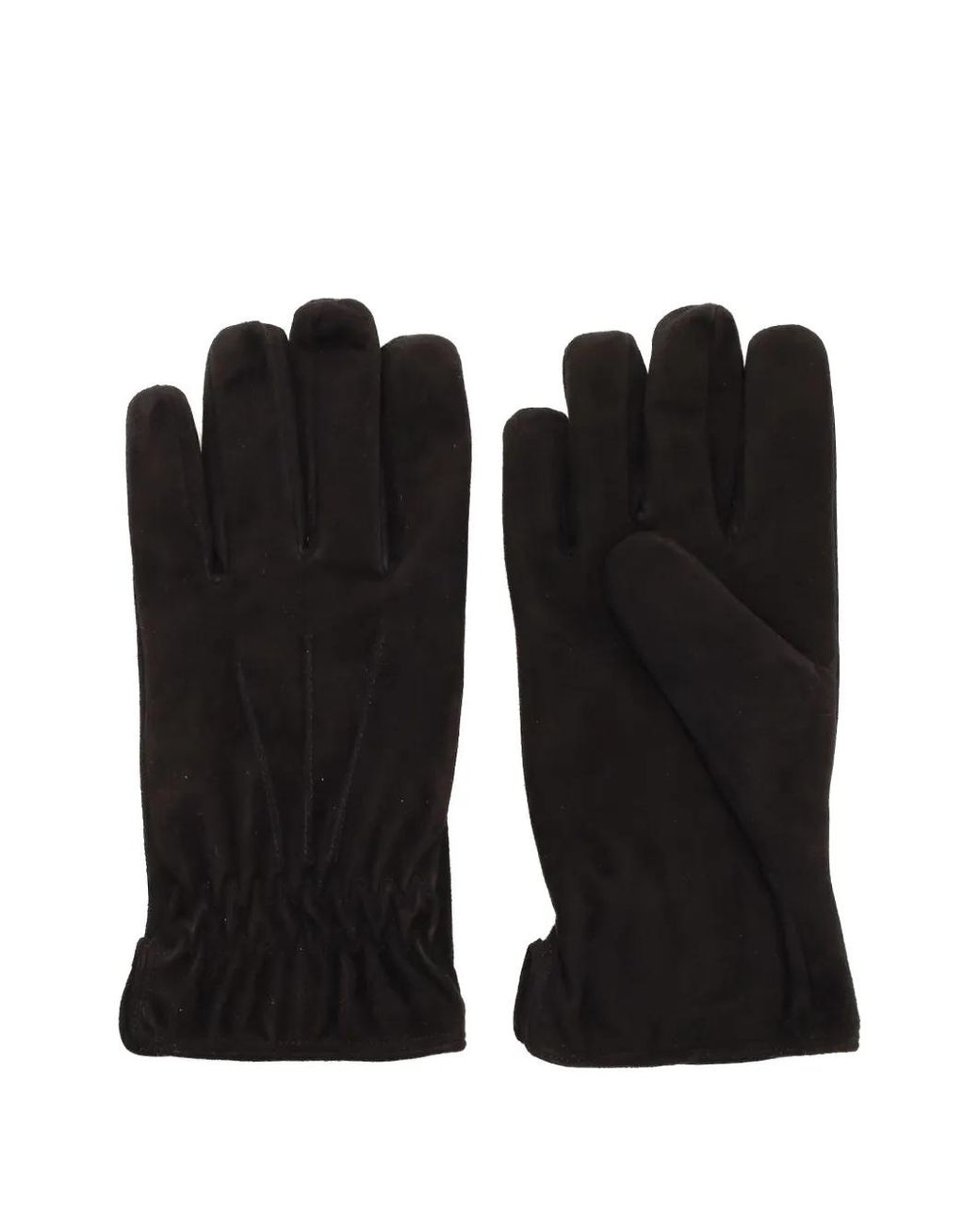 Al Duca D'aosta Black Elasticated-Cuffs Gloves for men