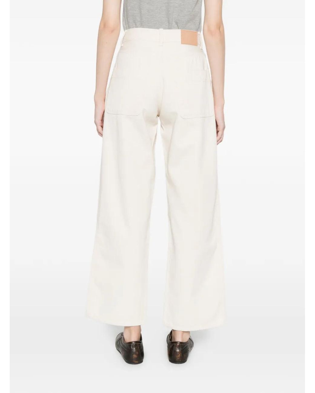 6397 White Natural Trousers